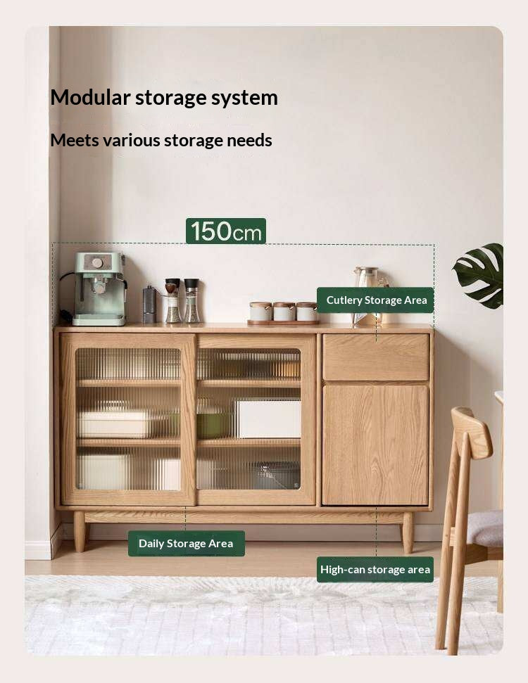 Oak Solid Wood Ultra-Thin Sideboard