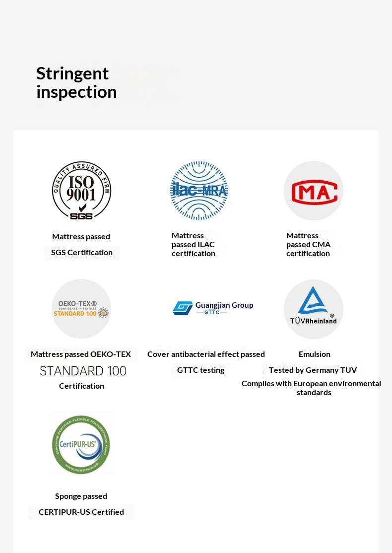 Eco-Friendly Button-Down Glue-Free Mattress — Anti-Mite Spring Mattress, Simmons Thick Design