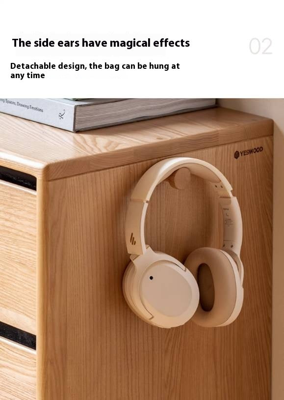 Ash Solid Wood Modern Multi-function Vanity Table.