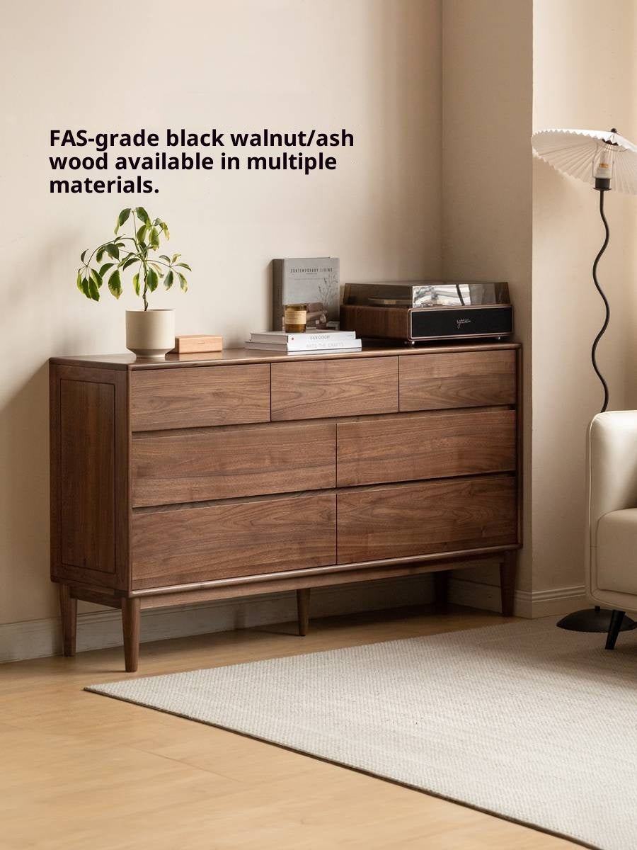 Oak Solid Wood Five-Drawer Chest