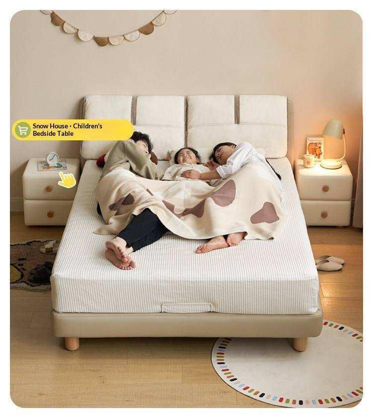 Kids Upholstered Montessori Platform Bed with Removable Washable Cover