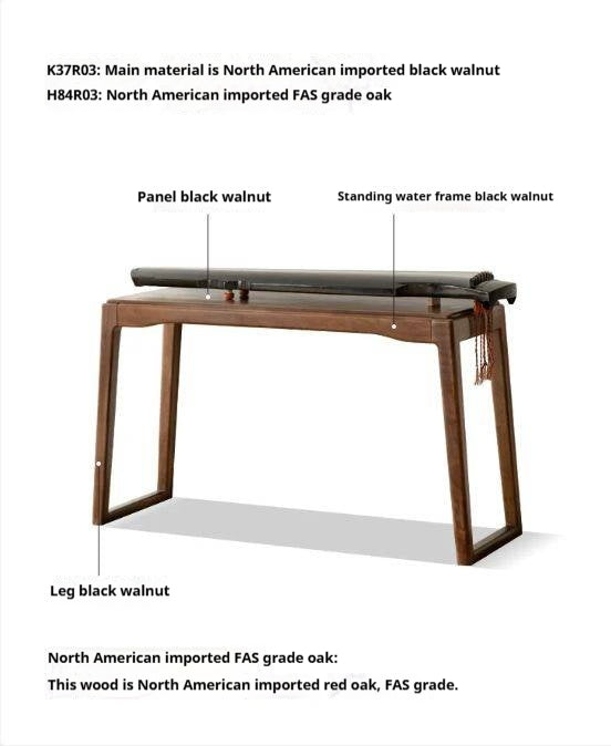 Black Walnut, Oak Solid Wood Desk