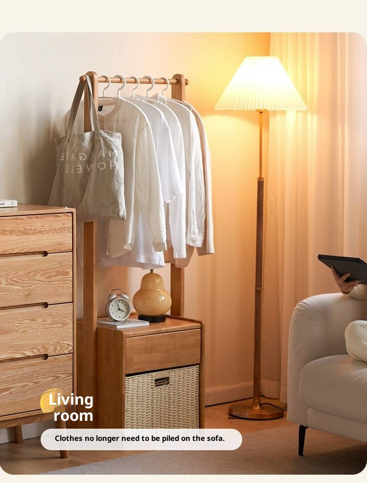 Solid Rubberwood Multifunctional Clothes Rack