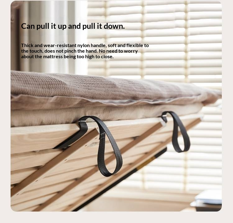 Ash Solid Wood Bed — Slab Design, Home Italian Light Luxury Box Bed