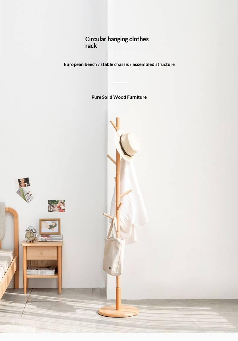 Beech Solid Wood Modern Minimalist Standing Hanger