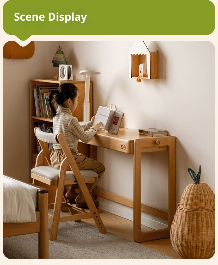 Beech Solid Wood Liftable Study Desk