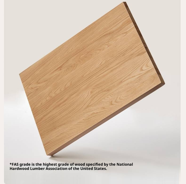 Oak, Rubberwood Solid Wood Platform Box Bed, Headboard-Free Bed Modern Minimalist