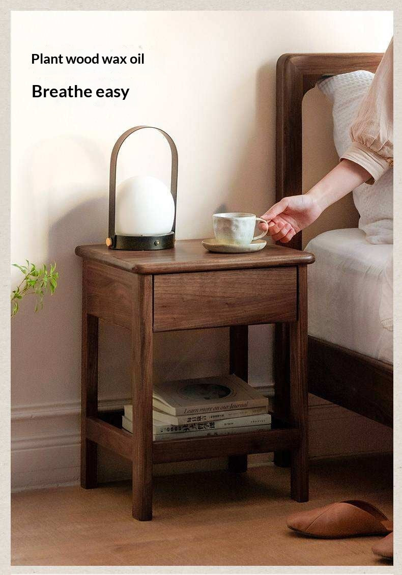 Black Walnut, Ash Bedside Storage Cabinet