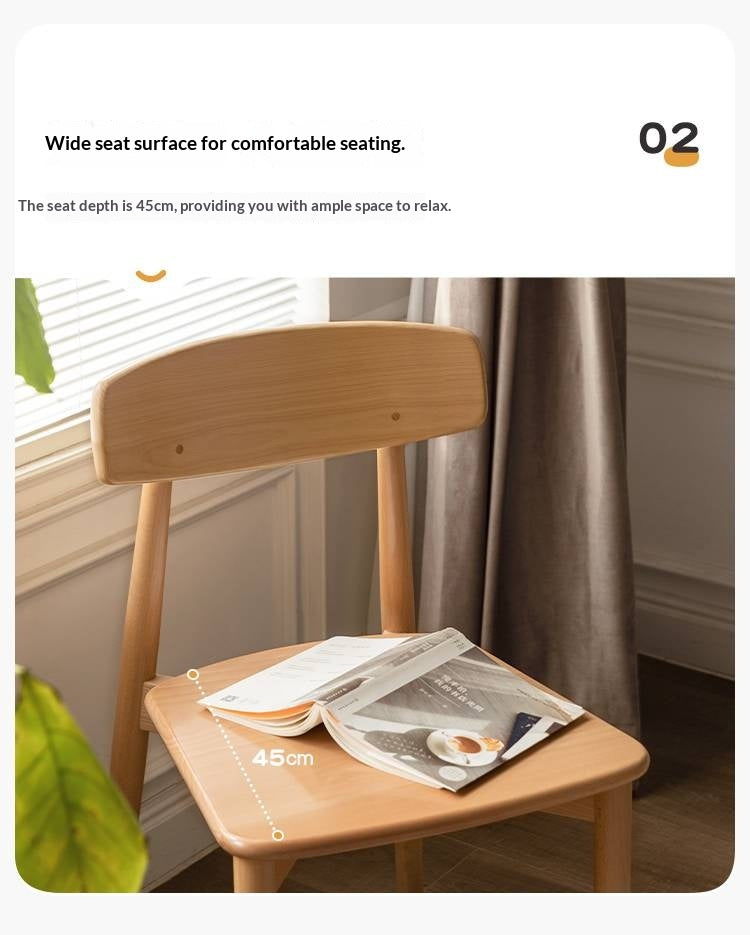 Set 4 pcs European Beech Solid Wood Modern Dining Chair