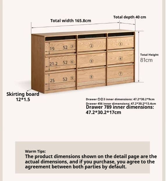 Ash Solid Wood Modern Chest of Drawers