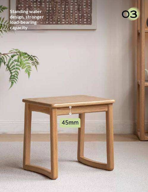 Ash, Oak Solid Wood Modern and Simple Style Tea Stool