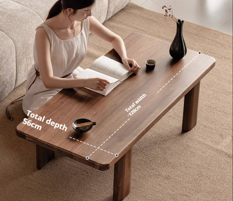 Black Walnut Solid Wood Wabi-Sabi Style Coffee Table