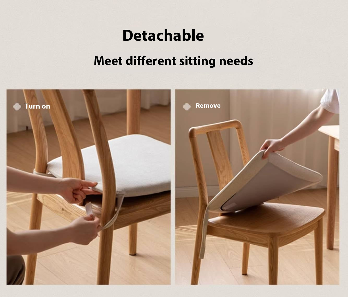 Set 4 pcs Oak Solid Wood New Chinese Style Dining Chair