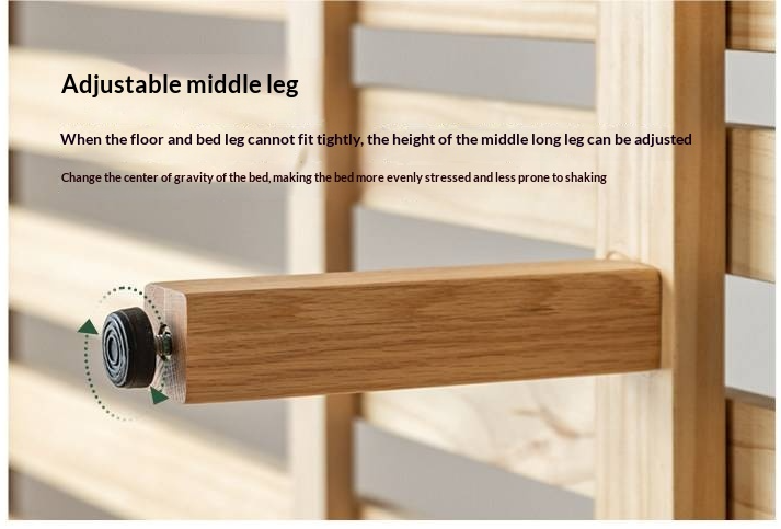 Oak Solid Wood Platform Bed, Headboard-Free Bed