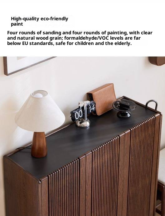 Oak Solid Wood Italian Light Luxury Shoe Cabinet