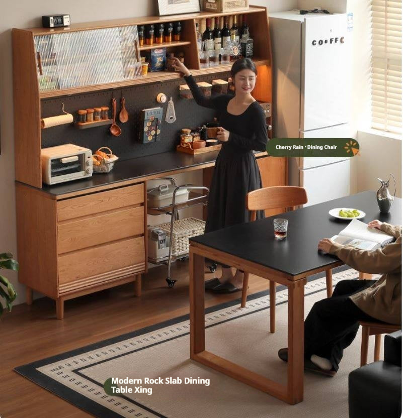 Cherry Solid Wood Rock Plate Sideboard