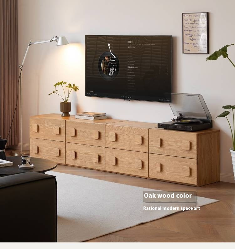 Ash Solid Wood Floor-Standing Module Combination TV Stand