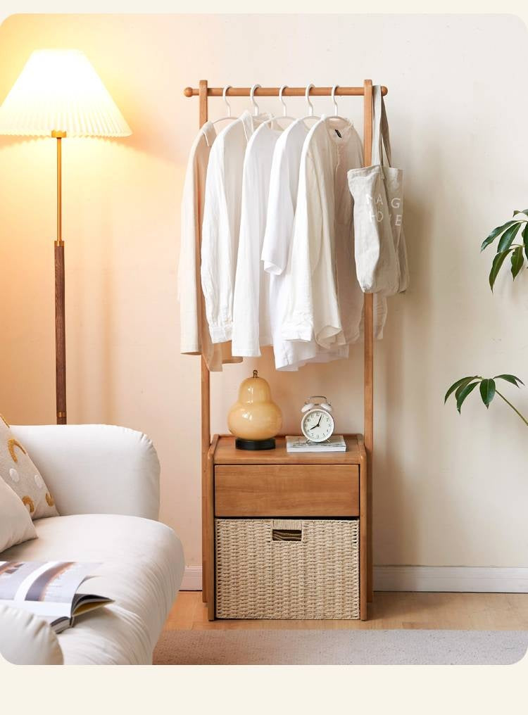 Solid Rubberwood Multifunctional Clothes Rack