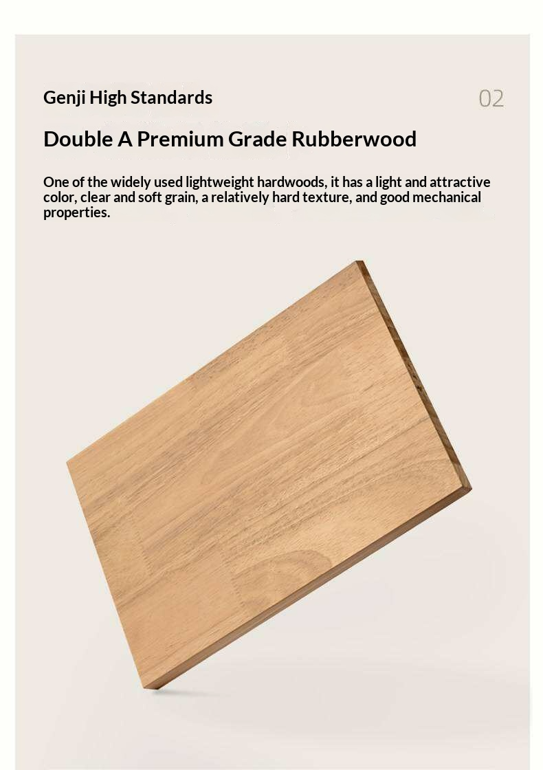 Rubberwood Solid Wood Low Platform Storage Bed with Side Drawers