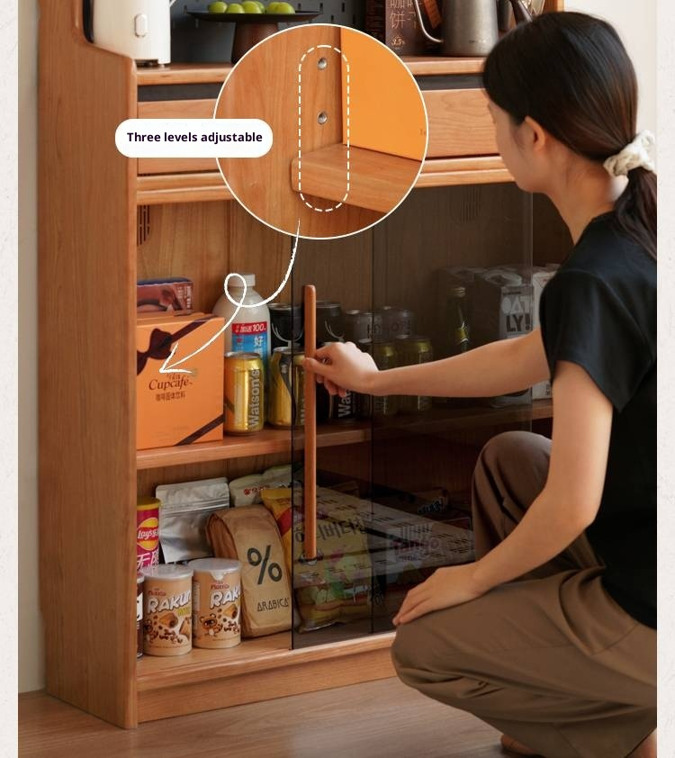 Cherry Solid Wood Ultra-thin Sideboard