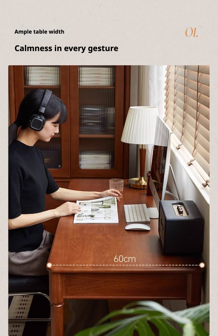 Poplar Solid Wood Medieval Style Desk