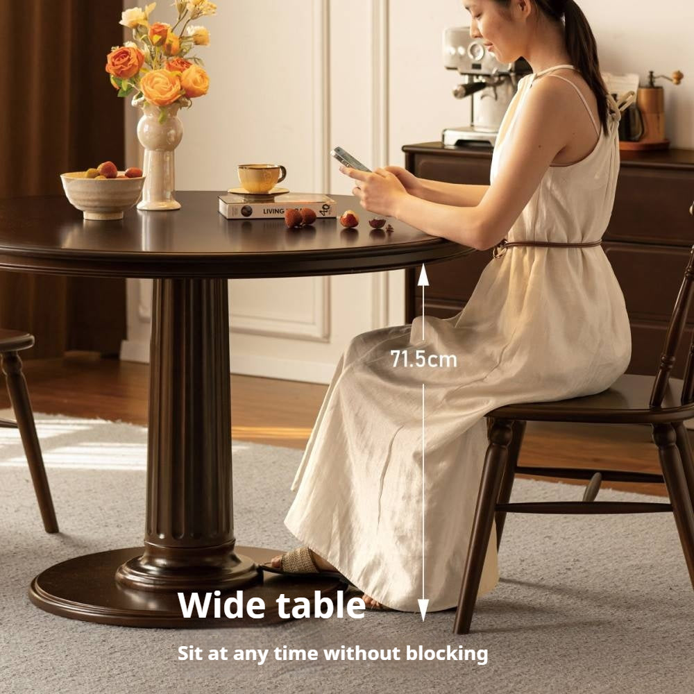 Poplar Solid Wood Dining Table American Retro