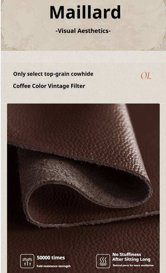 Genuine Leather Soft Bed French Retro Style