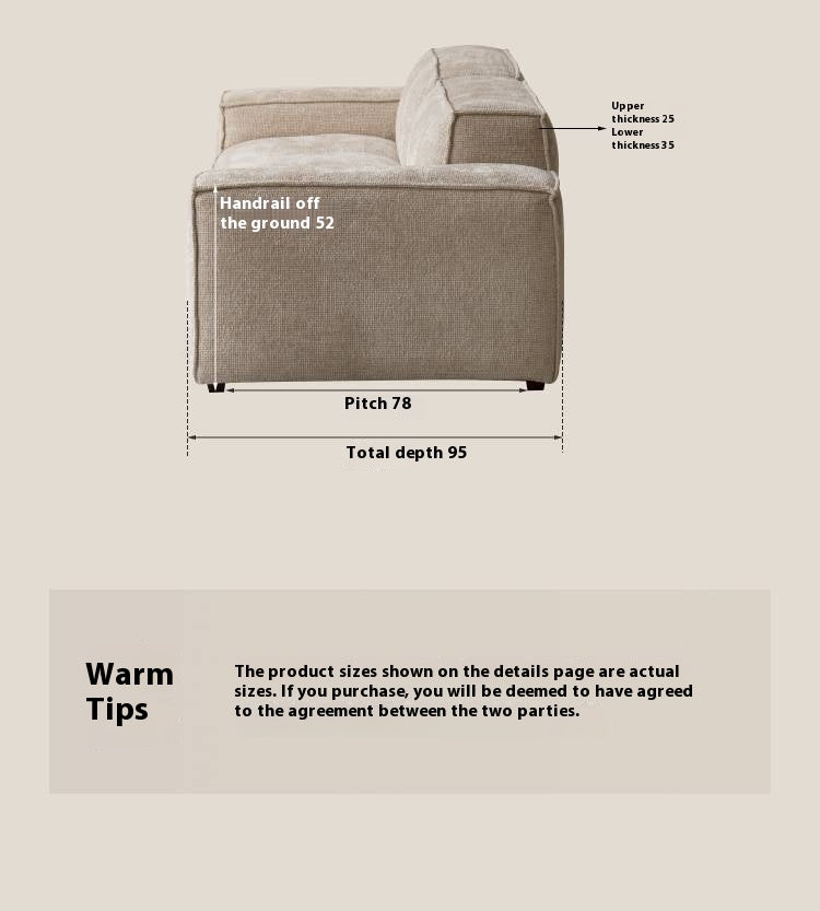 Fabric Wabi Sabi Style Sofa