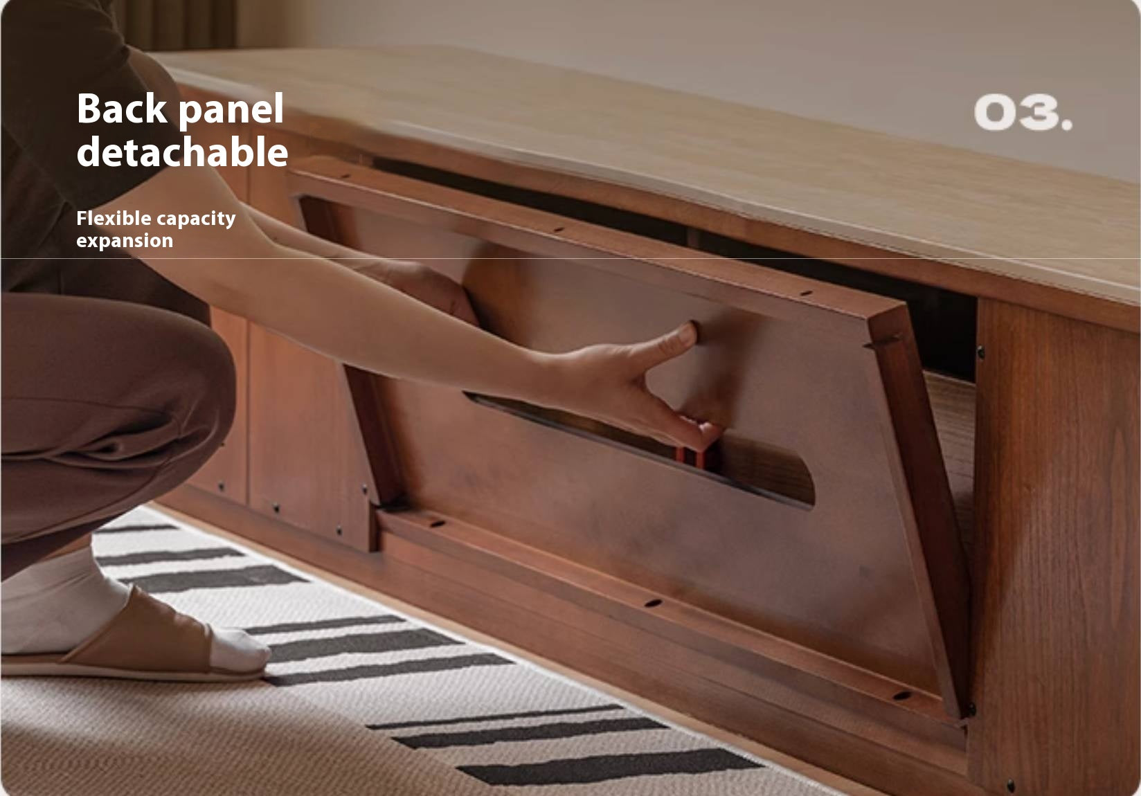 Poplar Solid Wood Antique Style TV Stand.