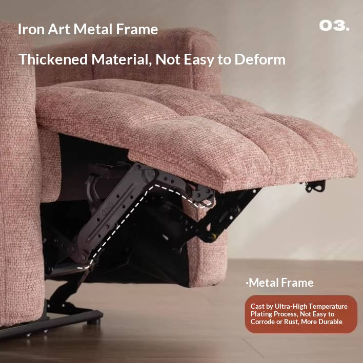 French Modern Recliner Accent Chair in Fabric