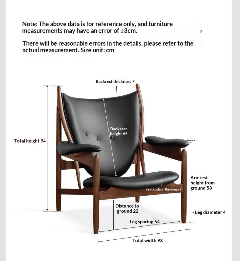 Ash Solid Wood Modern Designer Lounge Chair