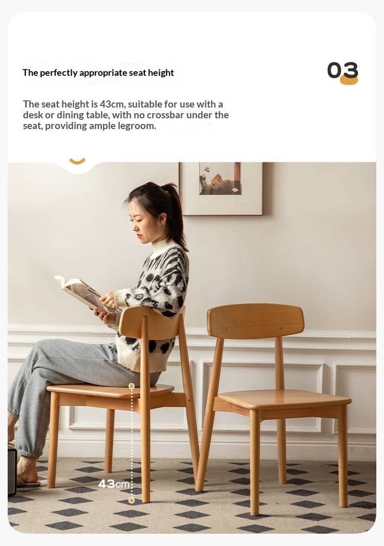 Set 4 pcs European Beech Solid Wood Modern Dining Chair