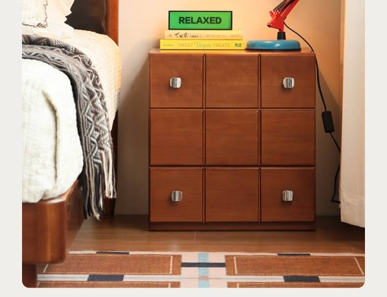Poplar , Rubber Solid Wood Retro Style Side Cabinets.