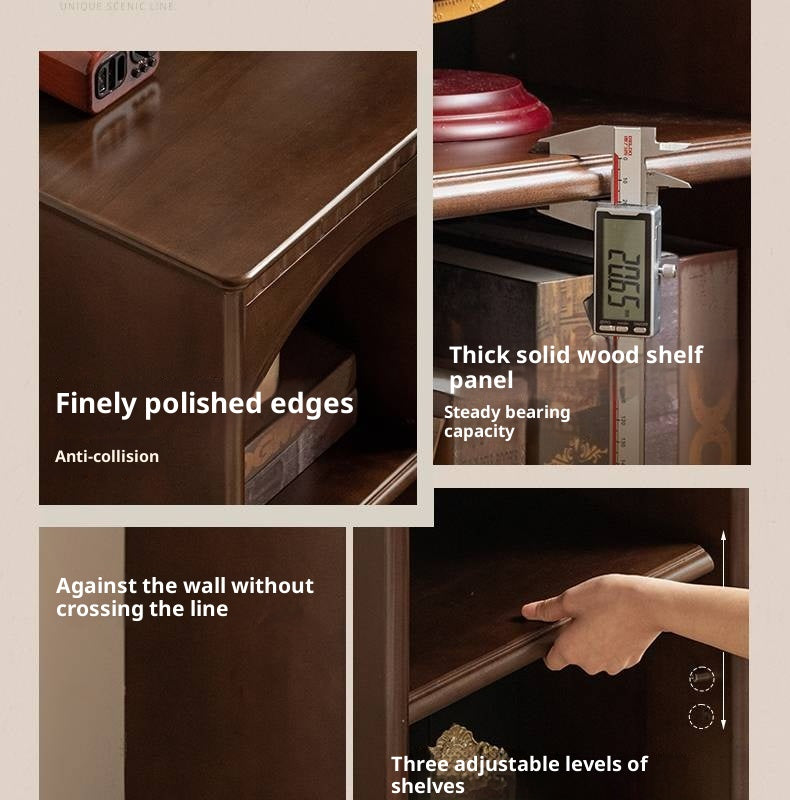 Poplar Solid Wood French Retro Side Cabinet.