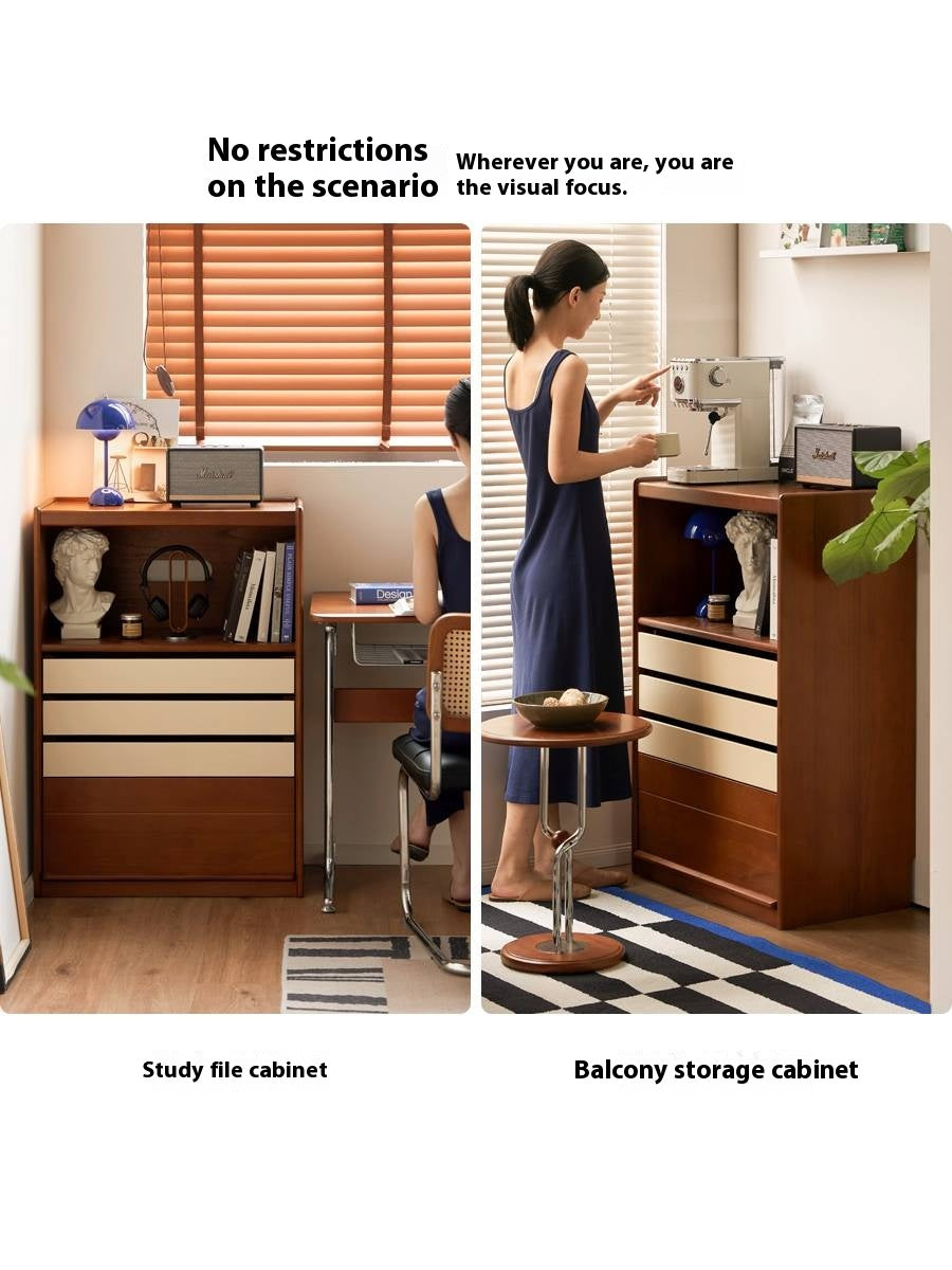 Poplar Solid Wood Antique Style Side Cabinet.