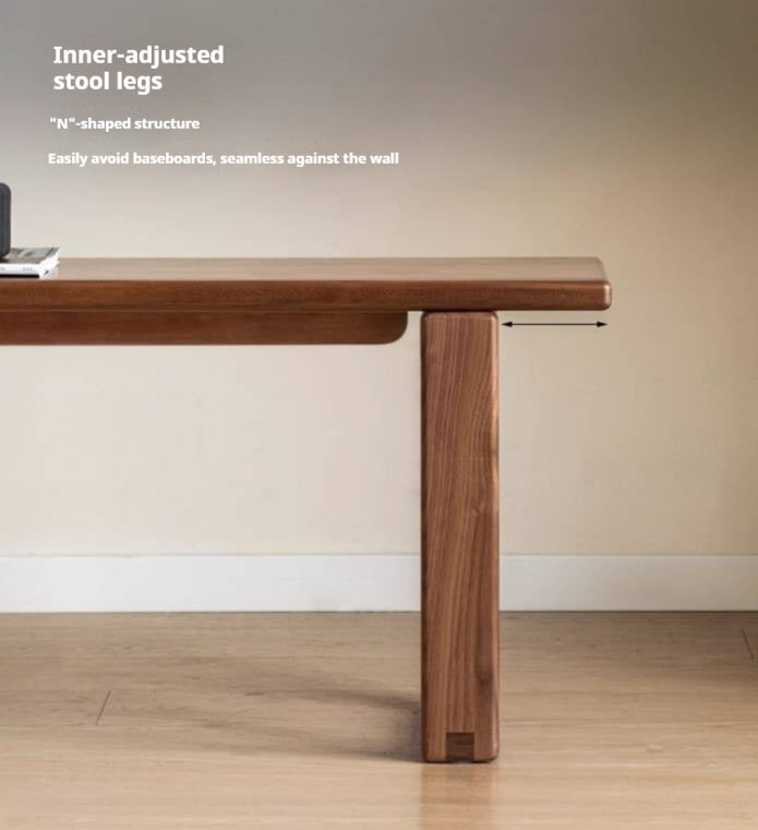 Black Walnut, Oak Solid Wood Long Bench