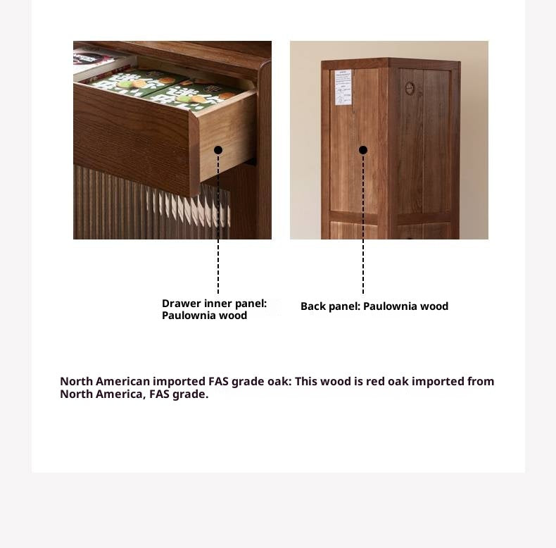 Oak Solid Wood Corner Side Cabinet