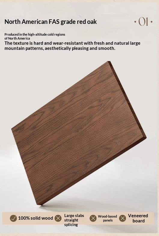 Oak, Black Walnut Solid Wood French Retro Bookcase