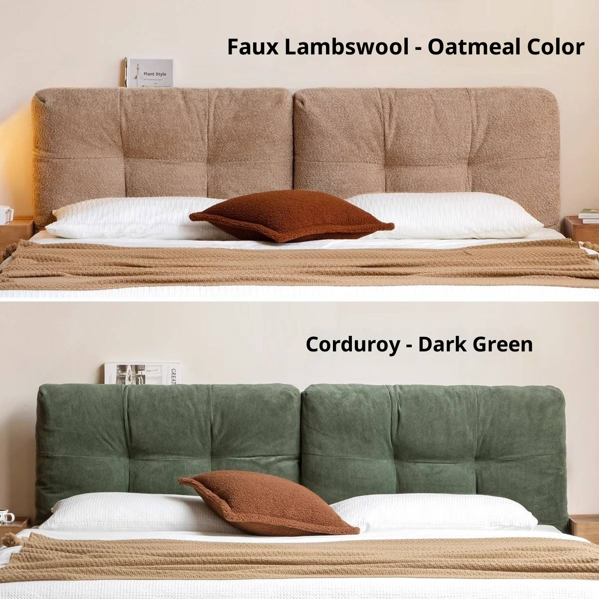 Rubberwood Solid Wood Floating Soft Upholstery Bed