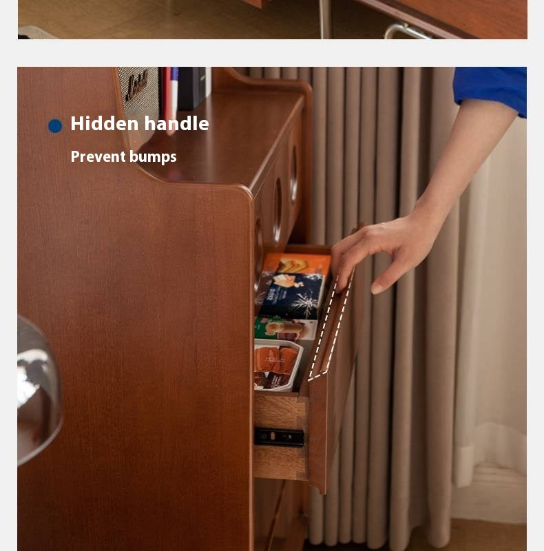 Poplar Solid Wood Middle-Age Edge Cabinet Storage.