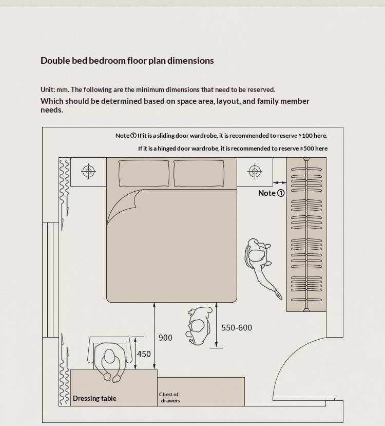 Oak Solid Wood High Box Bed in Modern Minimalist Design