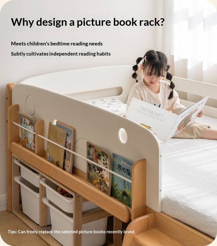 Beech Solid Wood Children's Multifunctional Storage Loft Bed
