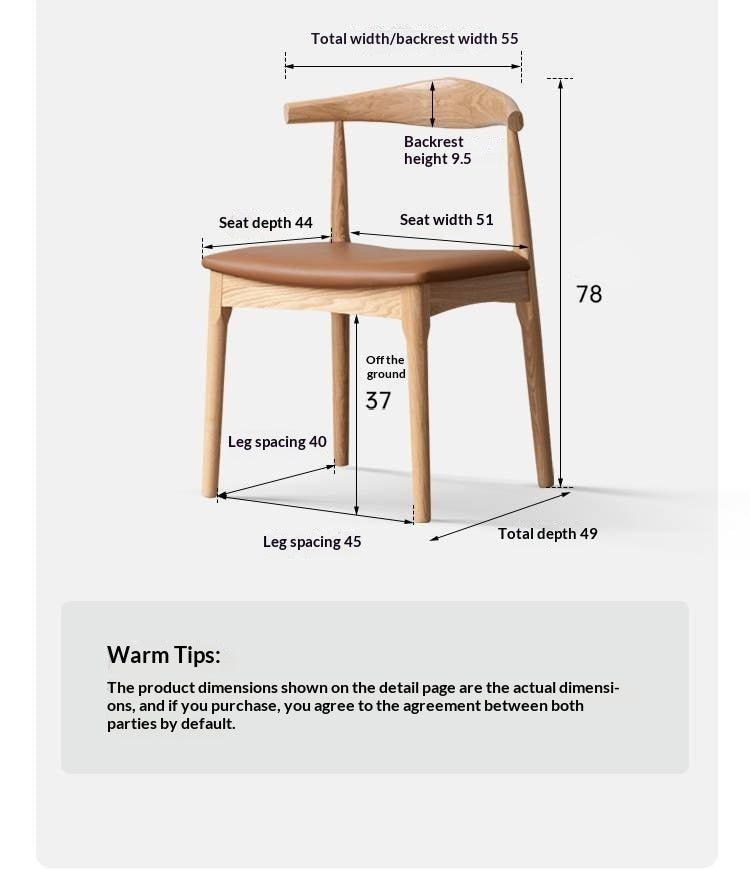 Set 4 pcs Black Walnut, Ash, Oak Solid Wood-Horn Chair