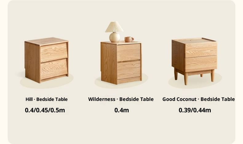 Oak, Ash, Beech Solid Wood Modern Simple Nightstand