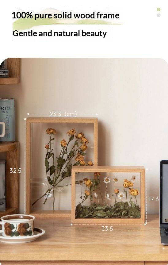 Beech, Sapele Solid Wood Nordic Hollow Photo Frame