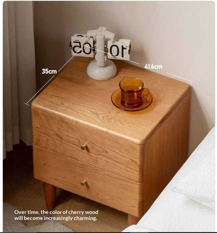 Black Walnut Solid Wood Italian Light Luxury Style Nightstand