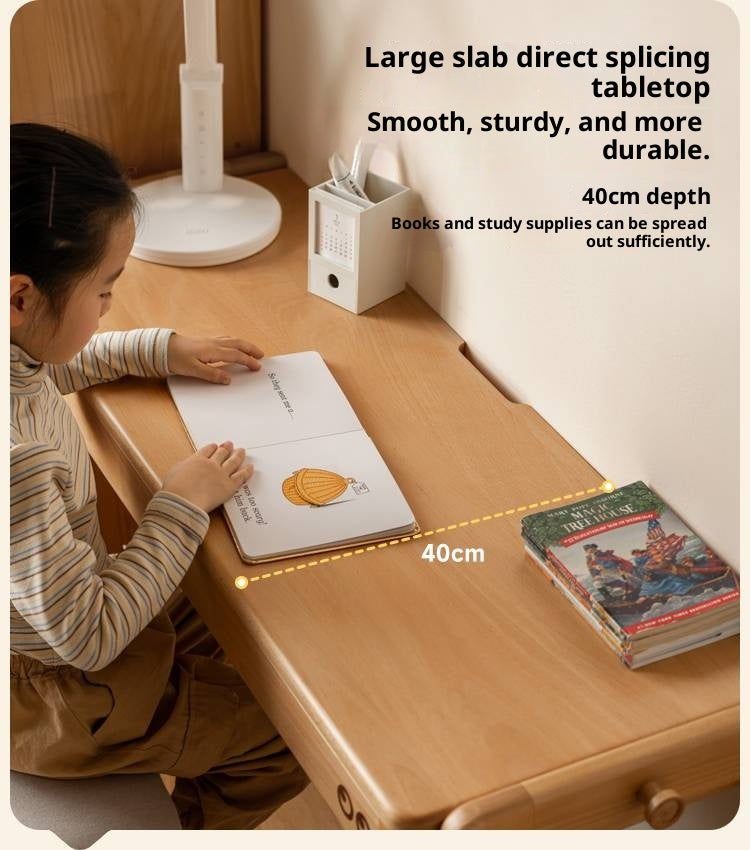Beech Solid Wood Liftable Study Desk