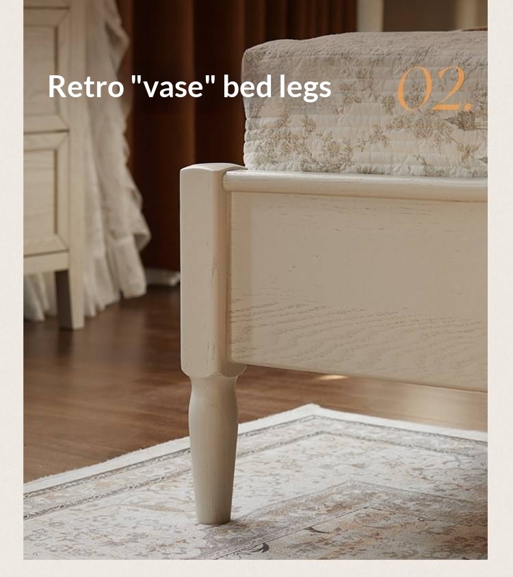 Oak Solid Wood Technology Fabric Soft Bed