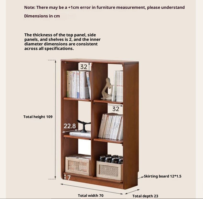 Poplar Solid Wood Antique Style Bookcase