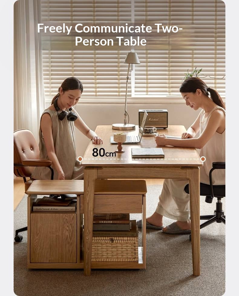 Ash Solid Wood Modern Minimalist Office Desk